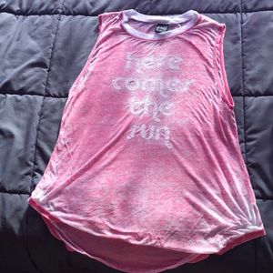 Beatles “Here Comes The Sun” Tank / Pink & White